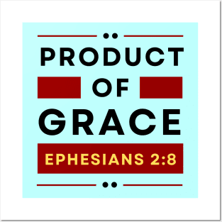 Product Of Grace | Christian Typography Posters and Art